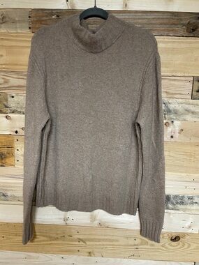 Point Sur size XL Light Brown Cashmere-Feel Mock-neck Super Soft  Sweater